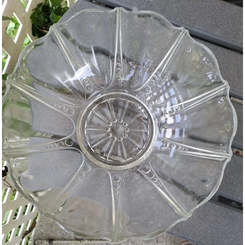 Vtg‎ Anchor Hocking Oyster & Pearl Clear Bowl 1930s No Chips Cracks 10.5 X 4